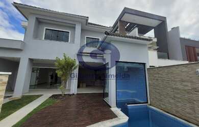 Imagem: A casa em condomínio possui 5 Dormitórios, 5 Banheiros, 2