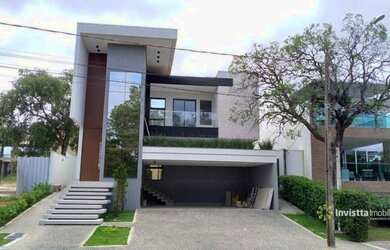 Imagem: A casa em condomínio possui 4 Dormitórios, 4 Banheiros, 5