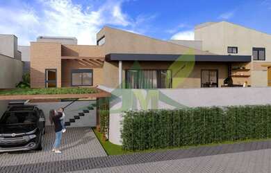 Imagem: A casa em condomínio possui 3 Dormitórios, 4 Banheiros, 2