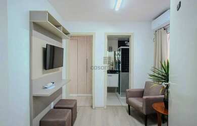 Imagem: O apartamento possui 1 Dormitório, 1 Banheiro, 30m² de Área