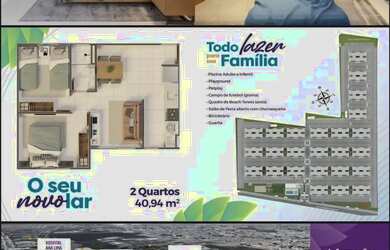 Imagem: O apartamento possui 2 Dormitórios, 1 Banheiro, 1 Vaga na garagem