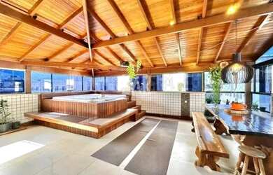 Imagem: O apartamento na cobertura possui 3 Dormitórios, 4 Banheiros