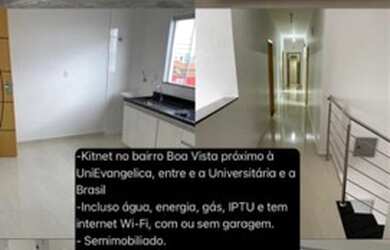 Imagem: A kitnet possui 1 Dormitório, 1 Banheiro e está localizado