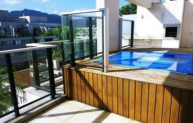 Imagem: O apartamento na cobertura possui 4 Dormitórios, 5 Banheiros