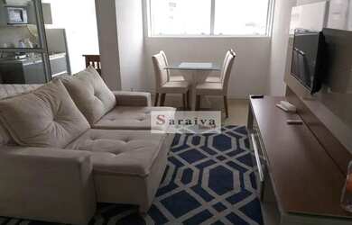 Imagem: O apartamento possui 1 Dormitório, 1 Banheiro, 1 Vaga na garagem