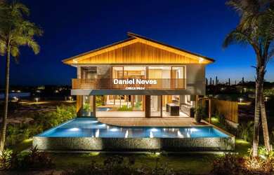 Imagem: A casa em condomínio possui 5 Dormitórios, 5 Banheiros, 3