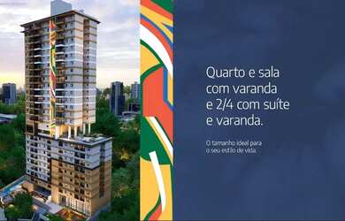 Imagem: O apartamento possui 1 Dormitório, 1 Banheiro, 1 Vaga na garagem