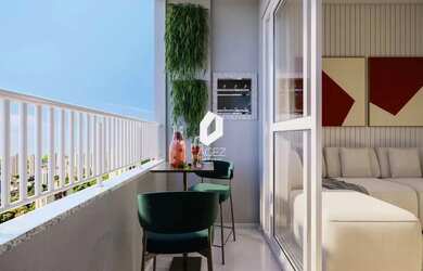 Imagem: O apartamento possui 2 Dormitórios, 1 Banheiro, 1 Vaga na garagem