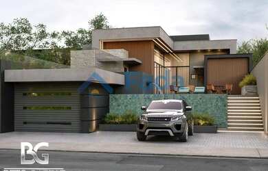 Imagem: A casa em condomínio possui 4 Dormitórios, 5 Banheiros, 256m²