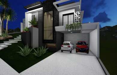 Imagem: A casa em condomínio possui 3 Dormitórios, 4 Banheiros, 4