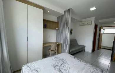 Imagem: O studio possui 1 Dormitório, 1 Banheiro, 1 Vaga na garagem