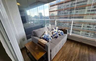 Imagem: O apartamento possui 1 Dormitório, 1 Banheiro, 1 Vaga na garagem