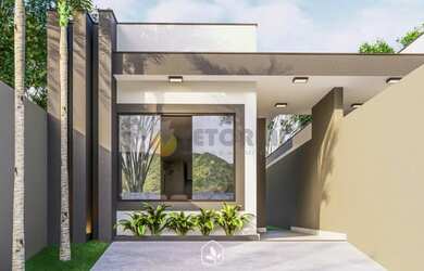 Imagem: A casa possui 2 Dormitórios, 2 Banheiros, 2 Vagas na garagem