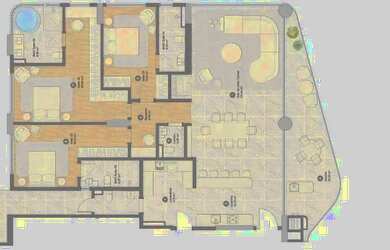 Imagem: O apartamento possui 4 Dormitórios, 5 Banheiros, 3 Vagas na