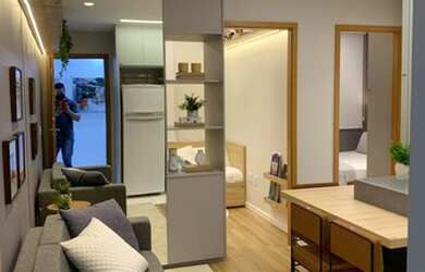 Imagem: O apartamento possui 2 Dormitórios, 1 Banheiro, 33m² de Área