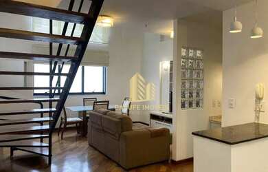 Imagem: O apartamento possui 1 Dormitório, 2 Banheiros, 2 Vagas na