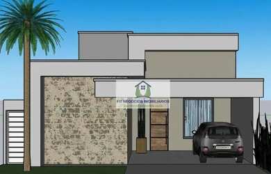 Imagem: A casa possui 3 Dormitórios, 2 Banheiros, 2 Vagas na garagem