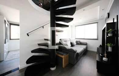 Imagem: O apartamento na cobertura possui 2 Dormitórios, 2 Banheiros