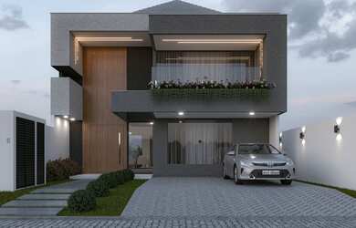 Imagem: A casa possui 4 Dormitórios, 5 Banheiros, 2 Vagas na garagem