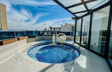 Imagem: O apartamento na cobertura possui 4 Dormitórios, 5 Banheiros