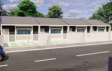 Imagem: A casa possui 2 Dormitórios, 1 Banheiro, 1 Vaga na garagem