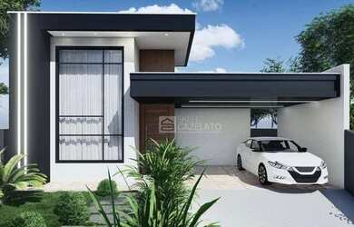 Imagem: A casa possui 3 Dormitórios, 2 Banheiros, 2 Vagas na garagem