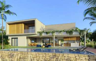 Imagem: A casa em condomínio possui 5 Dormitórios, 5 Banheiros, 4