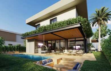 Imagem: A casa em condomínio possui 4 Dormitórios, 4 Banheiros, 4