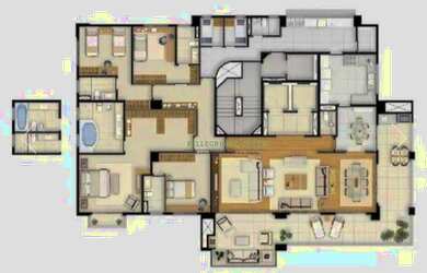 Imagem 2: La Tour Ibirapuera. Piscina, Churrasqueira, Ar-condicionadoeLareira