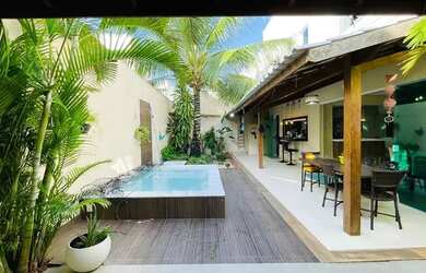 Imagem: A casa em condomínio possui 4 Dormitórios, 3 Banheiros, 2