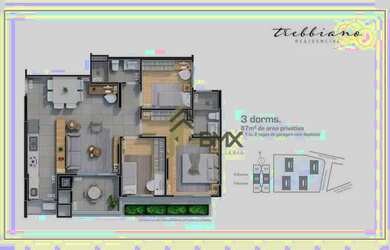 Imagem 16: Apartamento à venda, 87 m² por R$ 1.019.150,62 - Campo Comprido - Curitiba/PR