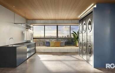 Imagem: O apartamento possui 2 Dormitórios, 1 Banheiro, 1 Vaga na garagem