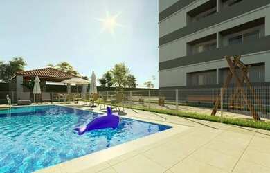 Imagem: O apartamento possui 2 Dormitórios, 1 Banheiro, 1 Vaga na garagem