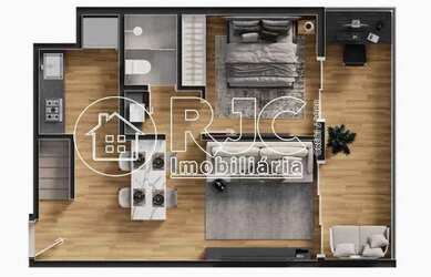 Imagem 2: Imóvel para venda tem 72 metros quadrados com 2 quartos em Tijuca - Rio de Janeiro - RJ