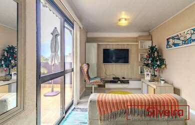 Imagem: O apartamento na cobertura possui 3 Dormitórios, 2 Banheiros