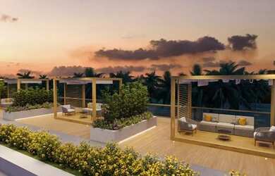 Imagem: O apartamento possui 1 Dormitório, 1 Banheiro, 1 Vaga na garagem