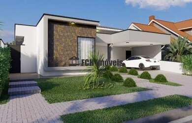 Imagem: A casa em condomínio possui 3 Dormitórios, 1 Banheiro, 2 Vagas