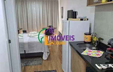 Imagem: O apartamento possui 1 Dormitório, 1 Banheiro, 1 Vaga na garagem