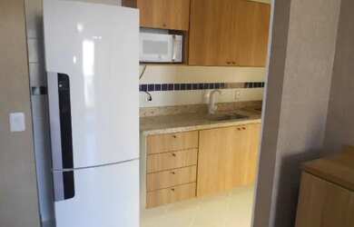 Imagem: O apartamento possui 1 Dormitório, 1 Banheiro, 1 Vaga na garagem