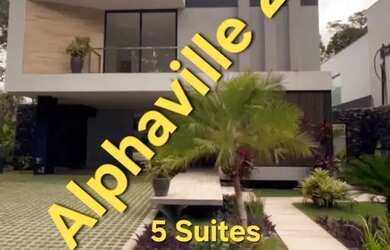 Imagem: A casa em condomínio possui 5 Dormitórios, 5 Banheiros, 4