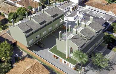 Imagem: A casa em condomínio possui 4 Dormitórios, 2 Banheiros, 2