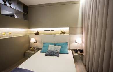 Imagem: O apartamento possui 2 Dormitórios, 1 Banheiro, 1 Vaga na garagem