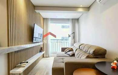 Imagem: O apartamento possui 1 Dormitório, 1 Banheiro, 1 Vaga na garagem