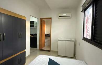 Imagem: O studio possui 1 Dormitório, 1 Banheiro, 1 Vaga na garagem