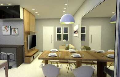 Imagem: A casa possui 2 Dormitórios, 2 Banheiros, 2 Vagas na garagem