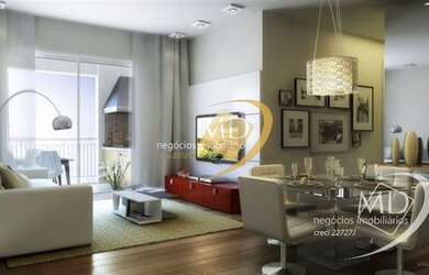 Imagem: O apartamento possui 2 Dormitórios, 1 Banheiro, 1 Vaga na garagem