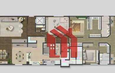 Imagem 4: Apartamento na Vila Rica com 4 suítes 1 com closet sala com sacada com...