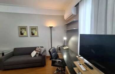 Imagem: O studio possui 1 Dormitório, 1 Banheiro, 1 Vaga na garagem