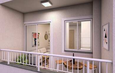 Imagem: O apartamento possui 2 Dormitórios, 1 Banheiro, 1 Vaga na garagem