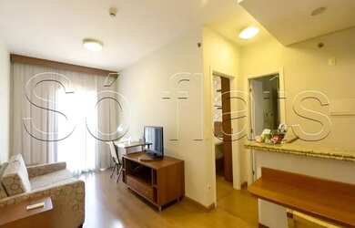 Imagem: O studio possui 1 Dormitório, 1 Banheiro, 1 Vaga na garagem